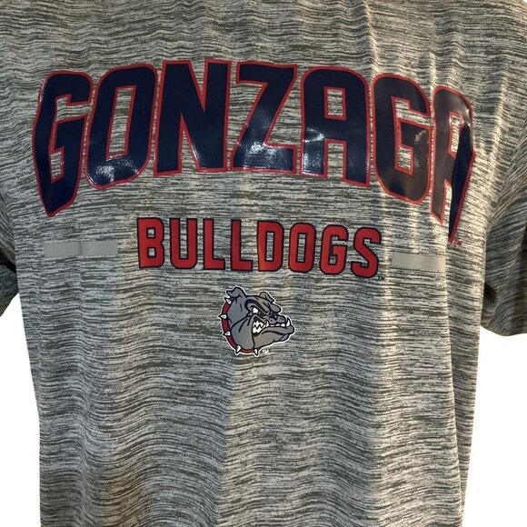 NEW Gonzaga University Bulldogs Gray Performance Crewneck Tee Shirt Mens L - Picture 2 of 6